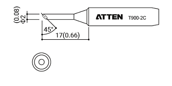 Жало паяльное T900-2C ATTEN