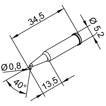 Жало паяльное d0102SDLF08L DJE