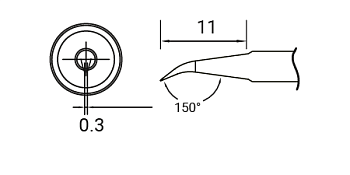 Картридж-наконечник T50-0.3IS для GT-Y050 ATTEN