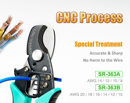 Клещи для резки и зачистки кабеля SR-363B