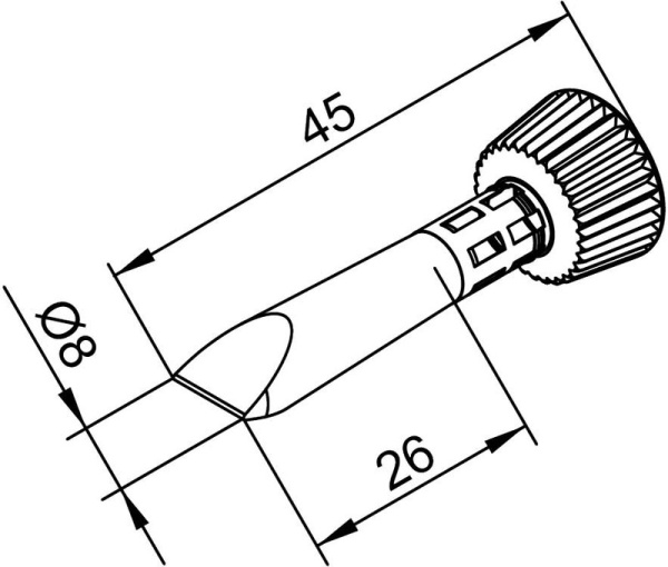 Жало паяльное 102CDLF080С для i-Tool