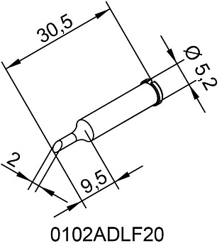 Жало паяльное 102ADLF20 для i-Tool