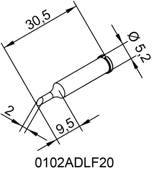 Жало паяльное 102ADLF20 для i-Tool