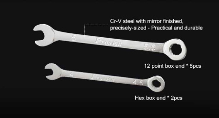 Набор гаечных ключей HW-609B Pro'skit