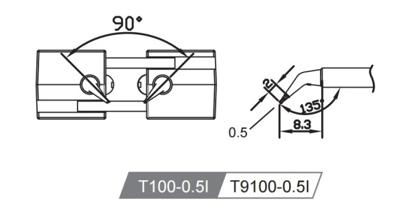 Картридж-наконечник T100-0.5I для GT-N100 ATTEN