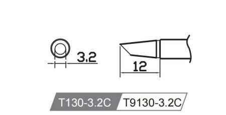 Картридж-наконечник T9130-3.2C для Y9130 ATTEN