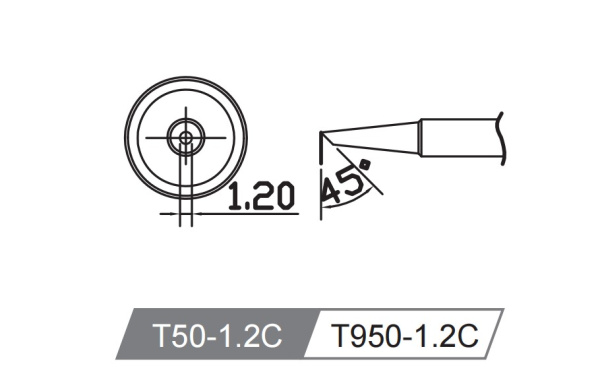Картридж-наконечник T50-1.2C для GT-Y050 ATTEN