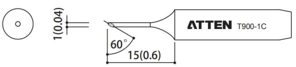 Жало паяльное T900-1C ATTEN